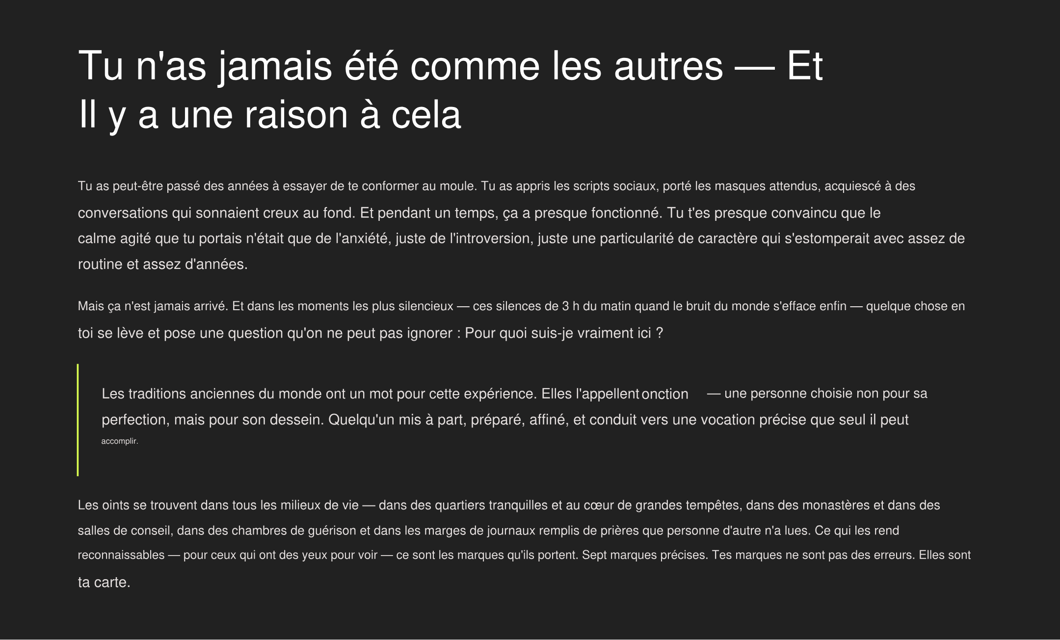 Les 7 Marques des Oints : Les Signes Qui Révèlent Votre Mission