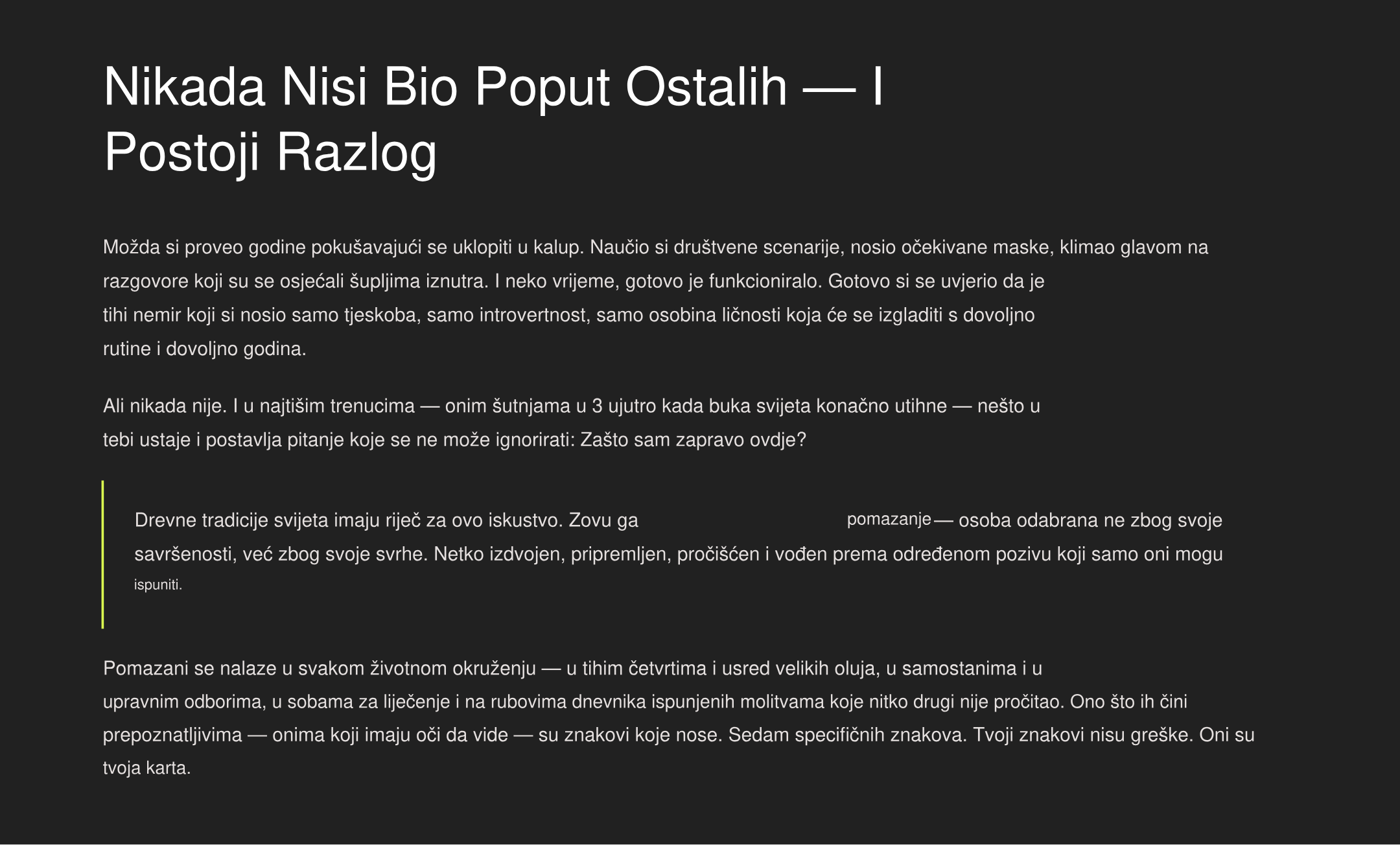 7 Znakova Pomazanih: Znakovi Koji Otkrivaju Tvoju Misiju
