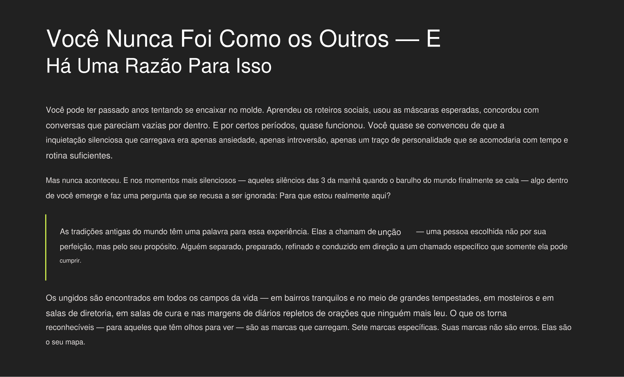 As 7 Marcas dos Ungidos: Os Sinais Que Revelam Sua Missão